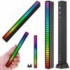 LED panel reagujúci na zvuk na batérie čierny (RGB svetelný panel, ktorý sa prispôsobí hudbe, hrám aj atmosfére)