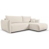 Rohová rozkladacia sedačka Allora - krémová Strana: Pravá