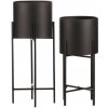 Nábytek PEGAS s.r.o. Stojan - kovový, kulatý, černý mat, cena za sadu 2 ks