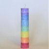 Slovensko Sviečka čakrová multicolor - fialová hore