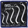 BGS technic Súprava dvojitých očkových kľúčov, ohnuté do tvaru S, palcové veľkosti | 3/8