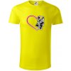 Nemecký ovčiak v srdci - Tričko z organickej bavlny - 2XL ( Citrónová )