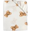 Baby Nellys Bavlnená prestieradlo do postieľky 120 x 60 cm Míša, biela s potlačou Baby Nellys