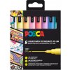 Posca Univerzálna sada akrylových fixiek 0,9 - 1,3 mm Mix pastelových farieb 8 kusov PC-3M