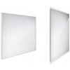 Nimco Zrkadlá - Kúpeľňové podsvietené LED zrkadlo 800 x 700 mm, hranaté, alumínium ZP 9003