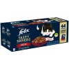 Felix Tasty Shreds hovädzie, kura, kačka, morka v šťave 44 x 80 g