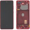Samsung Galaxy S20 FE 5G/4G 2020 (SM-G780F) LCD displej + dotyková plocha + rám Cloud Red + Antenna - originál GH82-24214E, GH82-24215E, GH82-29056E, GH82-31320E, GH82-31321E
