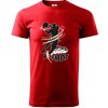 Basketball - jump shot - Klasické pánske tričko vyššej gramáže - 3XL ( Červená )
