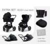 Dvojkombinácia kočíka Moon RESEA+ Extra set 2025 Onyx Black