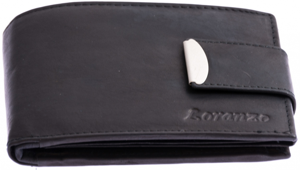 Loranzo pánska peňaženka s prackou čierna