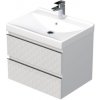 Kúpeľňová skrinka s umývadlom SAT Cube Way 60x47,5x46 cm biela mat CUBE3D46602ZBVER