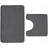 Tmavosivé WC kúpeľňové predložky z pamäťovej peny v súprave 2 ks 50x80 cm Anti-Bacterial – Catherine Lansfield
