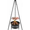Záhradné ohnisko Bauerkraft oceľové s nastaviteľným roštom 2v1