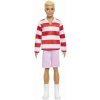 Barbie Fashionista Priatelia: Chlapec bábika v červenom pruhovanom svetri