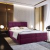 Textilomanie Čalúnená posteľ boxspring GLORIEN 140x200 cm purpurová Matrac: Matrac Bonell pružinový