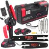 Ručná AKU reťazová píla 4″ + 6″, 21V, 2 batérie, RED Technic RTMPA0064