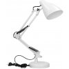 Biela oceľová stolná lampa, 60W