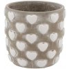 daan kromhout Šedý antik cementový obal so srdiečkami Love Amore - Ø 14*13 cm - daan kromhout