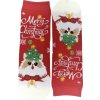 Vianočné bavlnené ponožky Merry-Corgi červené