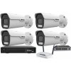 8MPx 4K ZOOM COLORVU kamerový IP POE set - 4x NC988, POE switch 4 + 1, NVR | ZONEWAY 4-NC988-3016
