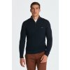SVETER GANT COTTON PIQUE HALFZIP EVENING BLUE