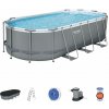 Bestway Bazén Bestway® Power Steel™, 56710, kartušová filtrácia, rebrík, plachta, 549x274x122 cm