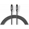 NEDIS PROFIGOLD optický audio kabel/ TosLink zástrčka - TosLink zástrčka/ bavlna/ šedý/ BOX/ 2m (CATB25000GY20)