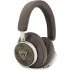 Guess - Wireless Headphones 4G Triangle Logo bezdrôtové Bluetooth slúchadlá cez hlavu s ENC a eko kožou - hnedé