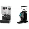 Gaggia New Classic E24, stainless steel + Rocket Espresso SPLUGA, black