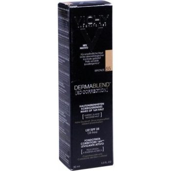 Vichy Dermablend 3D Correction vyhladzujúci korekčný make-up SPF25 55 Bronze Corective Resurfacing 30 ml