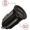 SWISSTEN CL ADAPTÉR 2x USB 4,8A METAL ČIERNY
