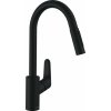 Hansgrohe Focus M41 - Drezová batéria s vyťahovacou spŕškou, matná čierna - 31815670
