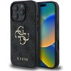 Guess PU 4G Metal Logo zadný kryt pre iPhone 16 Pro Max Grey