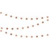 PARTY DECO Girlanda Hviezdy, 3,6m, ružové zlato Party Deco