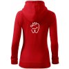 Zubárka princezná - Mikina dámska trendy zipper s kapucňou - XS ( Červená )