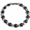 Dámsky náramok z chirurgickej ocele čierny S1091230