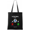 Volejbal volá - Taška bavlnená - 42 x 38 cm ( Čierna )