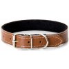 Kožený obojok JK Classic pre psov, 2,5×55 cm, natural, prírodný