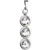 Evolution Group Strieborný prívesok s krištáľmi Swarovski biely okrúhly 34171