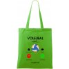 Volejbal volá - Taška bavlnená - 42 x 38 cm ( Apple Green )
