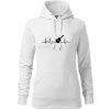 EKG akustická gitara - Mikina dámská Cape s kapucí - XS ( Biela )