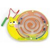 VIGA Drevený magnetický labyrint slimáčik