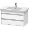 Duravit Ketho skrinka 80x45.5x48 cm závesná kúpeľňová skrinka pod umývadlo sivá KT664700707