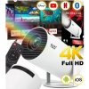 LED projektor Dartmax PROJEKTOR DOMÁCI ROTAČNÝ SYSTÉM ANDROID TV 2GEN biely