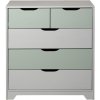 Livetastic KOMODA, borovica, biela, pastelová zelená, šalviovozelená, 82/92/41 cm - Komody - 000528039801