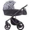 BEBETTO BRESSO GREY kočík 2v1 nafukovacie koleso čierno-sivý vzorovaný 2022