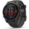 Garmin fenix® 8 – 43 mm, AMOLED, Sapphire, Carbon grey DLC titanium, Black / Pebble grey se silikonovým řemínkem, EU