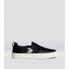Cariuma pro Black Suede and Canvas Ivory Logo Sneaker