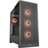 COUGAR PC skříň MX230 Black RGB Mid Tower Mesh Front Panel 4 x 120mm ARGB Fans TG Left Panel