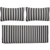 Poťahy na vankúše na pohovku Mundo pruhované čierne 3 ks